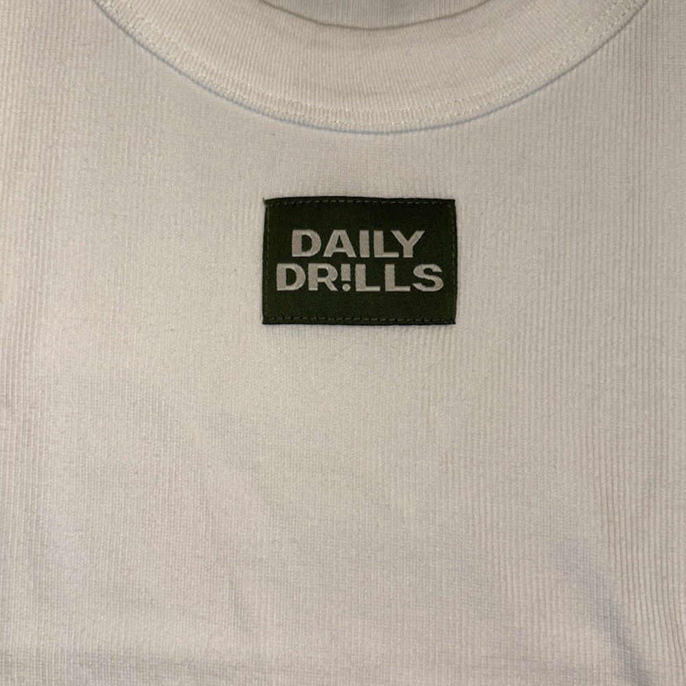 Daily Drills Classic White tank Top NWT